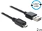 DeLOCK EASY-USB 2.0 Kabel, USB-A [Stecker] auf Micro-B [Stecker], 2m Vorschaubild