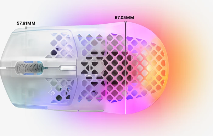 SteelSeries Aerox 3 Wireless Ghost weiß/transparent, USB/Bluetooth