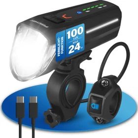 Fischer LED-Akku 180 Lux Frontlicht schwarz