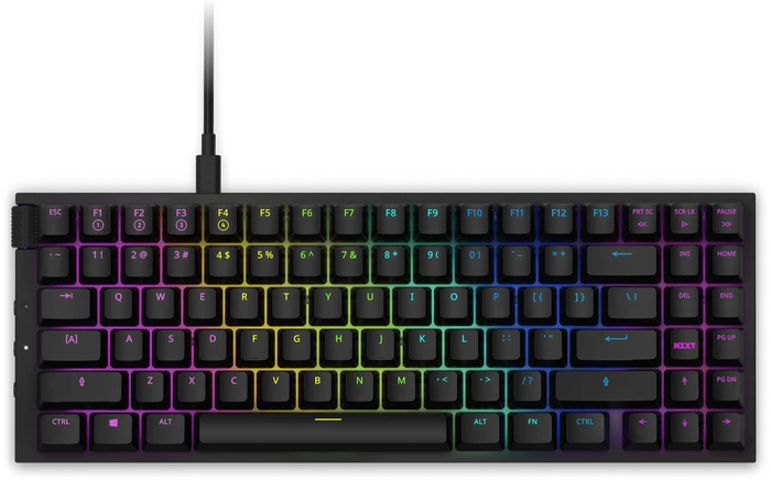 NZXT Function MiniTKL, matt, LEDs RGB, hot-swap, schwarz, Gateron RED, USB, DE