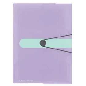 Herlitz Dreiflügelmappe mit Gummizug, A4, flieder/transparent