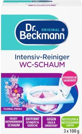 Dr. Beckmann Intensiv Reiniger WC-Schaum Floral Fresh, 300g (3x 100g)