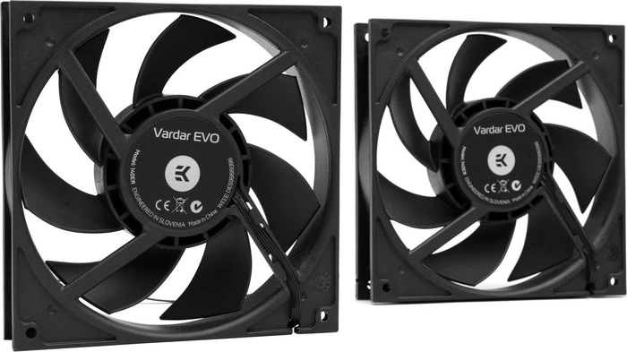 EK Water Blocks EK-Vardar EVO 140ER BB schwarz Dual Set, 2000rpm, 140mm, 2er-Pack