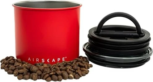 Airscape Kaffeedose klein Aufbewahrungsbehälter signalrot matt