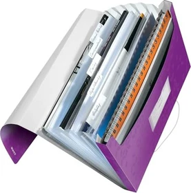 Leitz WOW Projektmappe, 6 Fächer, A4, violett