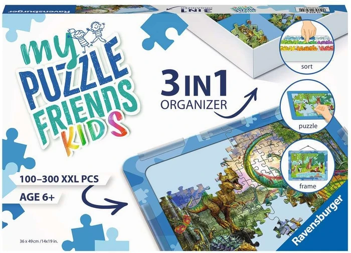 Ravensburger My Puzzle Friends Kids 3in1 Organizer Puzzle Unterlage blau