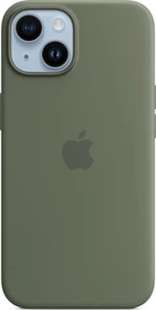 Apple Silikon Case mit MagSafe für iPhone 14 Oliv