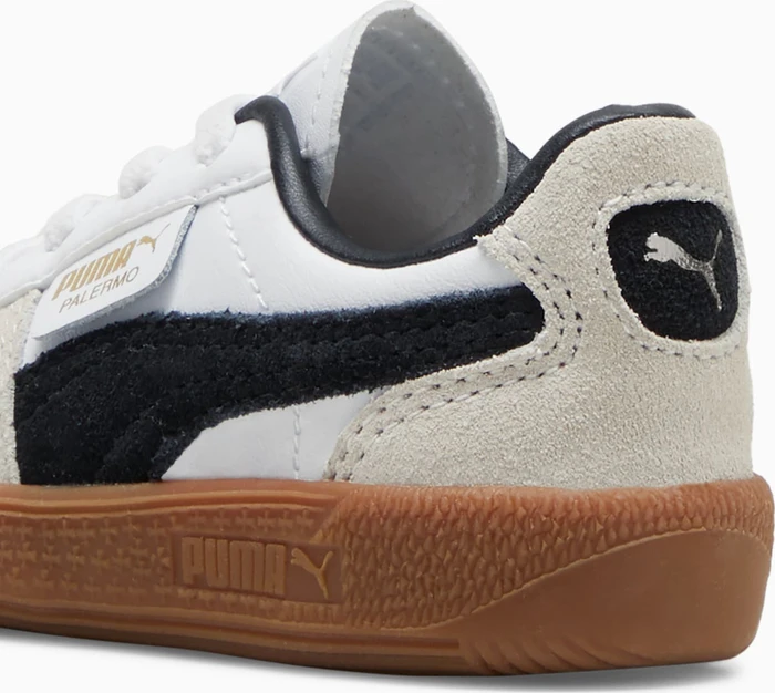 Puma Palermo Leather puma white/vapor gray/gum (Junior)