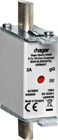 Hager NH-Sicherungseinsatz NH000 gG AC500V 80A Kombi-Melder mit Metall-Grifflasche