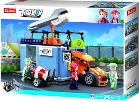 Sluban Town City Scene Car Garage