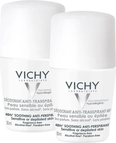 Vichy 48h sehr empfindliche oder epilierte Haut Roll-On Deodorant, 100ml (2x 50ml)
