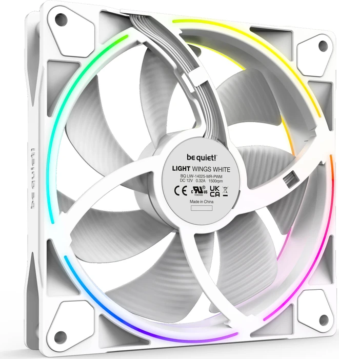 be quiet! Light Wings White PWM, LED-Steuerung, 140mm, 3er-Pack