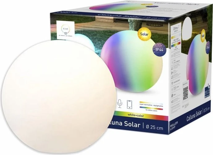 Müller Licht tint Calluna Solar white+color LED Gartenleuchte 25cm
