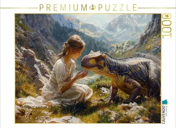 Calvendo Streicheleinheiten - junge Frau und Dinosaurier