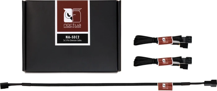 Noctua NA-SEC2, 3-Pin Verlängerung, 30cm, schwarz, 3er-Pack