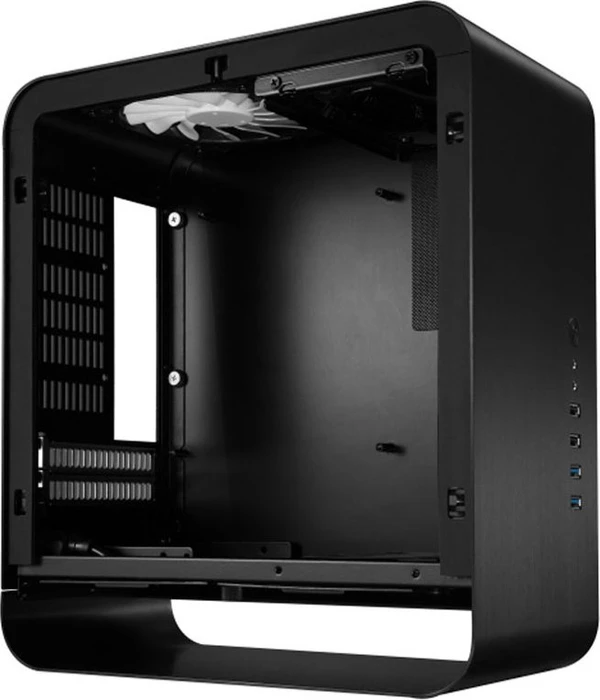 Jonsbo UMX1 Plus, schwarz, Glasfenster, Mini-ITX