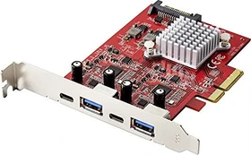 Renkforce 4 Port USB 3.1-Controllerkarte PCIe, 2x USB-C 3.1/ 2x USB-A 3.1, PCIe 3.0 x4 (4679642)