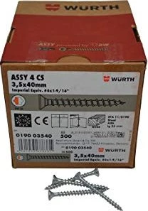 Würth ASSY 4 CS 3.5x40 Beschlagschraube, 3.5x40mm, 500 Stück