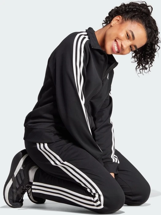 adidas 3-Streifen Doubleknit Trainingsanzug schwarz/weiß (Damen)