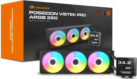 Cougar Poseidon Vistek Pro ARGB 360, schwarz