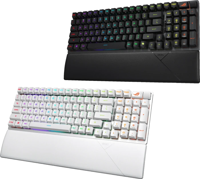 ASUS ROG Strix Scope II 96 RX Wireless, PBT, schwarz, ROG RX RED, USB/Bluetooth, FR