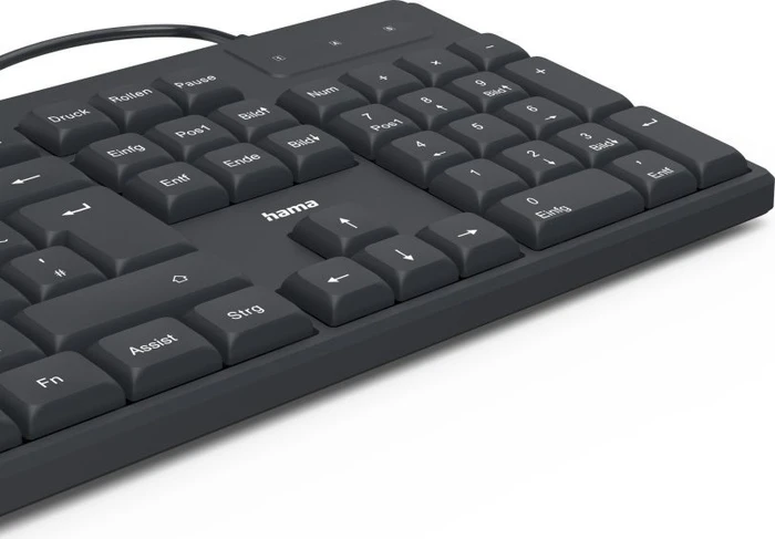 Hama CK-200 USB-Tastatur, schwarz, USB, DE