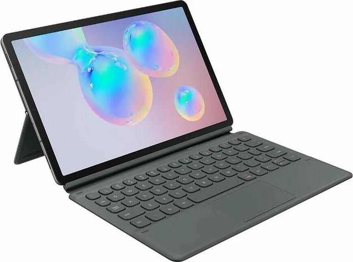 Samsung EJ-DT860 Book Cover Keyboard für Galaxy Tab S6, grau, US