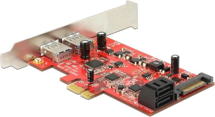 DeLOCK 2x USB-A 3.0/2x SATA 6Gb/s, PCIe 2.0 x1