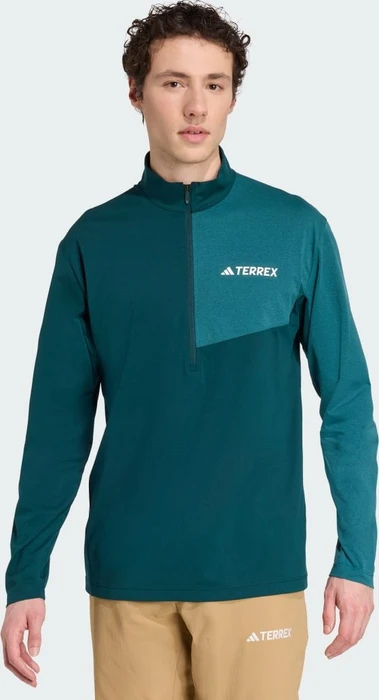 adidas Terrex Multi Climacool 1/2 Zip Funktionsshirt langarm aurora ivy/mystery green (Herren)