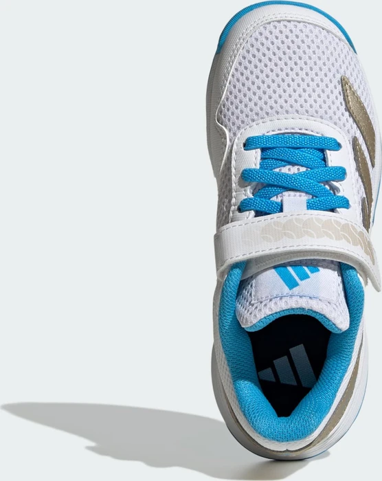 adidas Courtflash Hook-and-Loop cloud white/cyber metallic/lucid aquamarine (Junior)