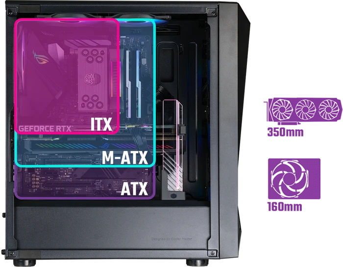 Cooler Master CMP 520L, schwarz, Glasfenster