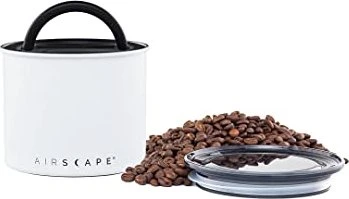 Airscape Kaffeedose klein Aufbewahrungsbehälter weiß matt
