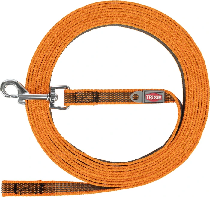 Trixie Schleppleine, gummiert, S-M, 5m, orange