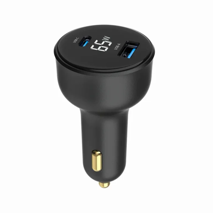 Gembird Dual-Port USB-Kfz Ladeadapter 65W schwarz