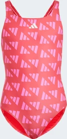 adidas Logo Graphic V-Back Badeanzug semi lucid/lucid pink (Junior)