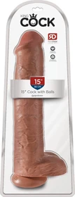 Pipedream King Cock 15" Cock with Balls tan
