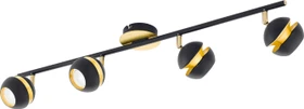 Eglo Nocito Spot 4-flammig schwarz/gold