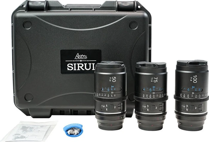 Sirui Astra 50/75/100mm T1.8 1.33x Anamorphic Neutral Flare 3-Lens Set für Sony E
