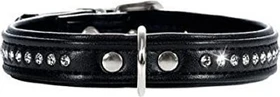 Hunter Modern Art Luxus Hundehalsband, Kunstleder, Strasssteinchen, 42 S, schwarz