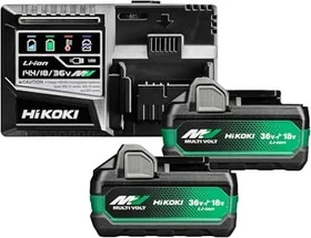 Hikoki UC18YSL3WHZ MultiVolt Starterset 18/36V, 5.0/2.5Ah, Li-Ionen, 2 Akkus [10.0Ah] [180Wh]