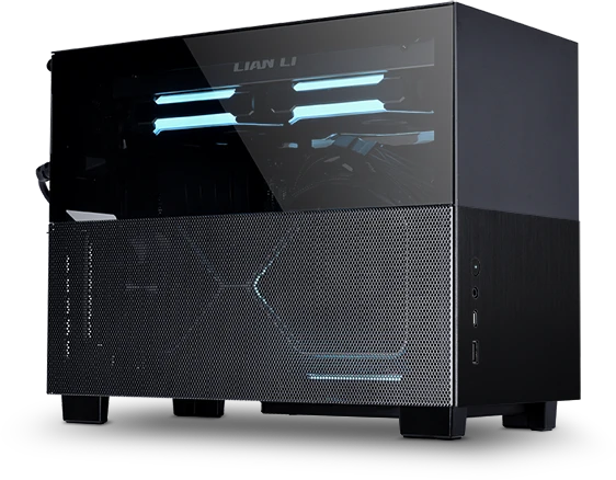 Lian Li Q58, schwarz, PCIe 3.0, Glasfenster, Mini-ITX