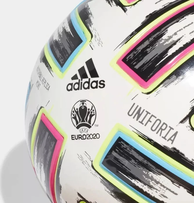adidas Uniforia Mini Fußball white/black/signal green/bright cyan