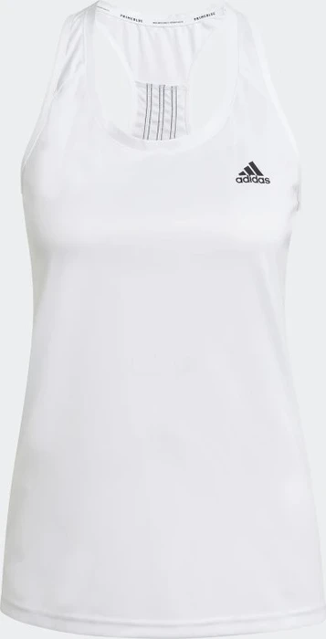 adidas Primeblue Designed 2 Move 3-Streifen Funktionsshirt ärmellos weiß/schwarz (Damen)