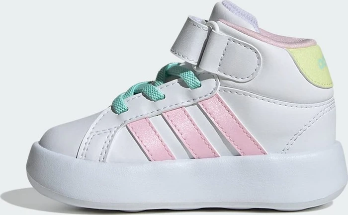 adidas Grand Court Mid cloud white/clear pink/ice yellow (Junior)