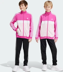 adidas Essentials 3-Streifen Tiberio Trainingsanzug semi lucid fuchsia/white/clear pink (Junior)