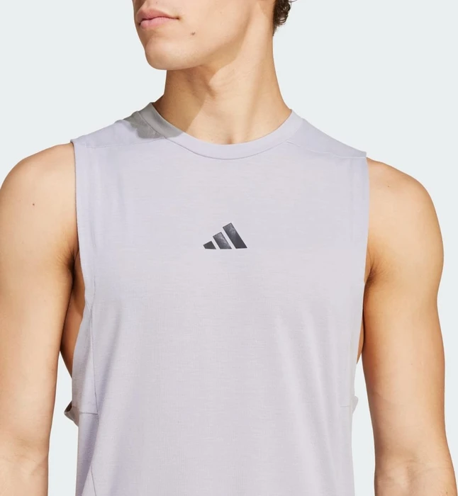 adidas Designed for Training Workout Funktionsshirt ärmellos glory grey (Herren)