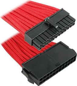 BitFenix Alchemy 24-Pin ATX Verlängerung 30cm, sleeved rot (BFA-MSC-24ATX30RK-RP)