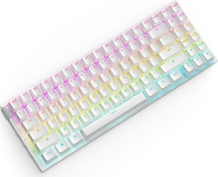 NZXT Function 2 MiniTKL, matt weiß, LEDs RGB, hot-swap, Swift Optical PURPLE, USB, DE