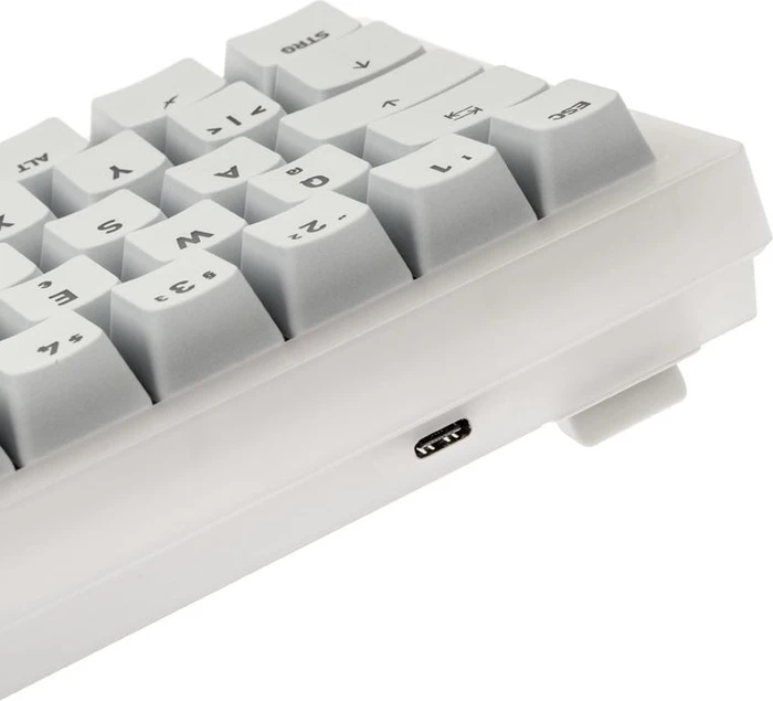 Xtrfy K5 Compact, LEDs RGB, hot-swap, weiß/transparent, Kailh KT RED, USB, DE