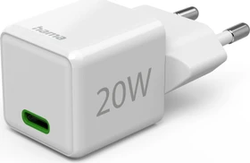 Hama Schnellladegerät USB-C Super-Mini-Charger PD 20 W weiß